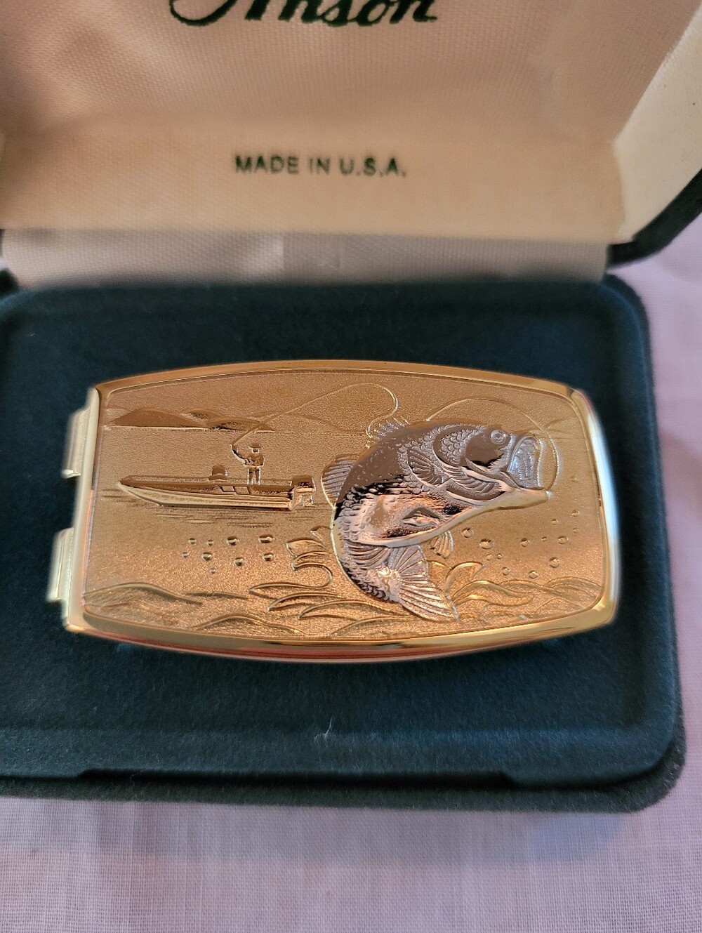 Vintage Anson Bass Fishing Money Clip - Picture 3 of 3